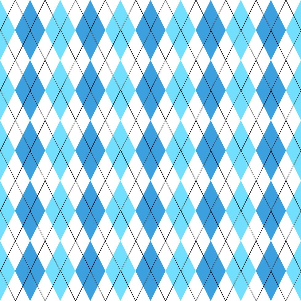argyle blue pattern seamless design vector