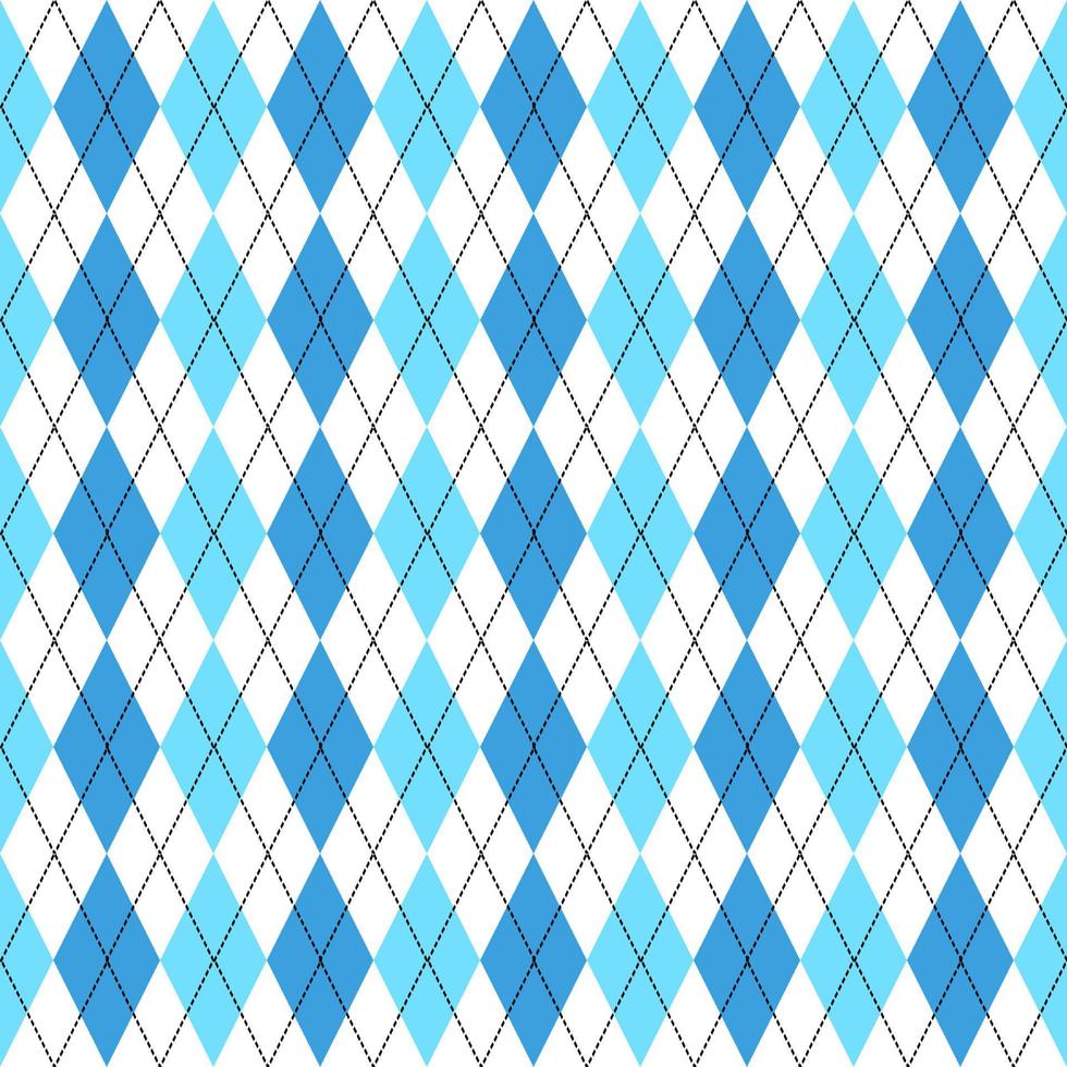 argyle blue pattern seamless design vector