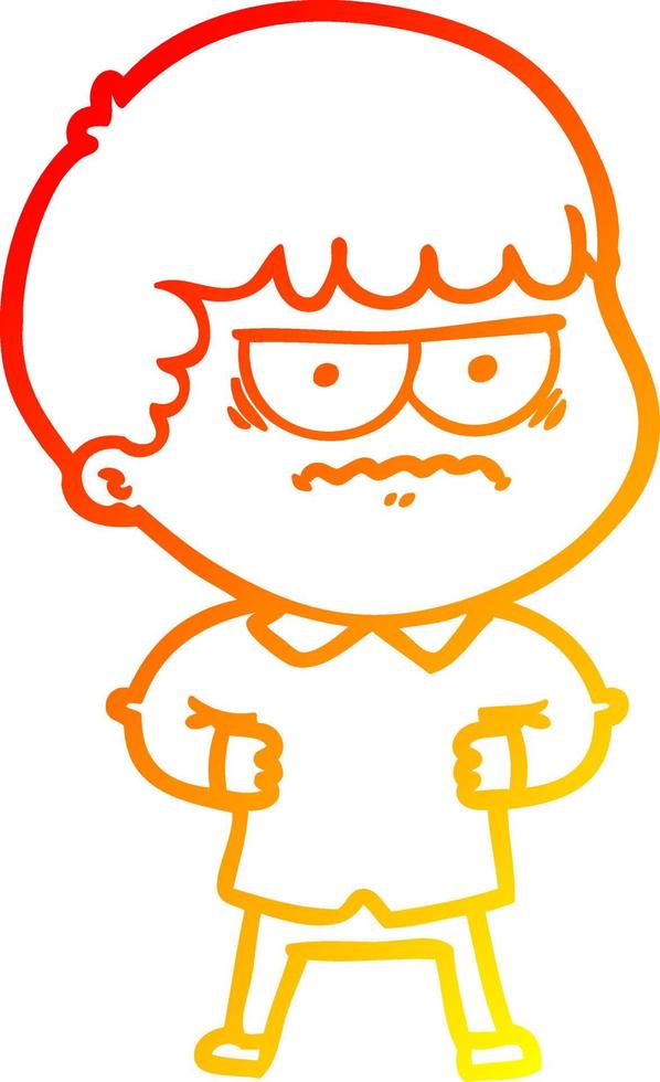 warm gradient line drawing cartoon illustration vector
