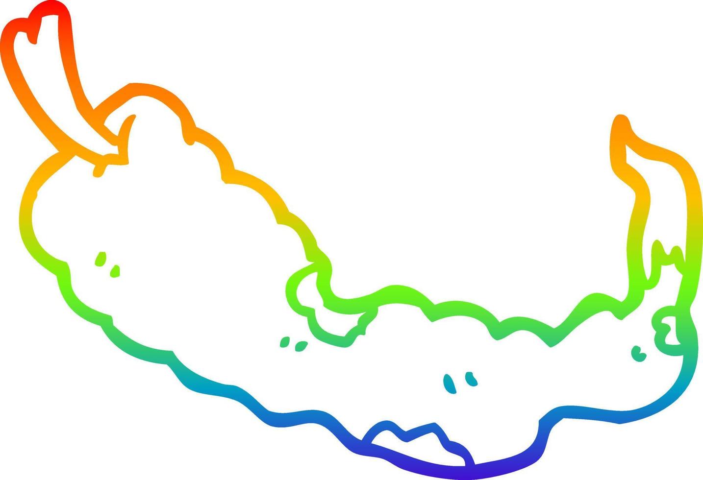 rainbow gradient line drawing cartoon chili pepper vector