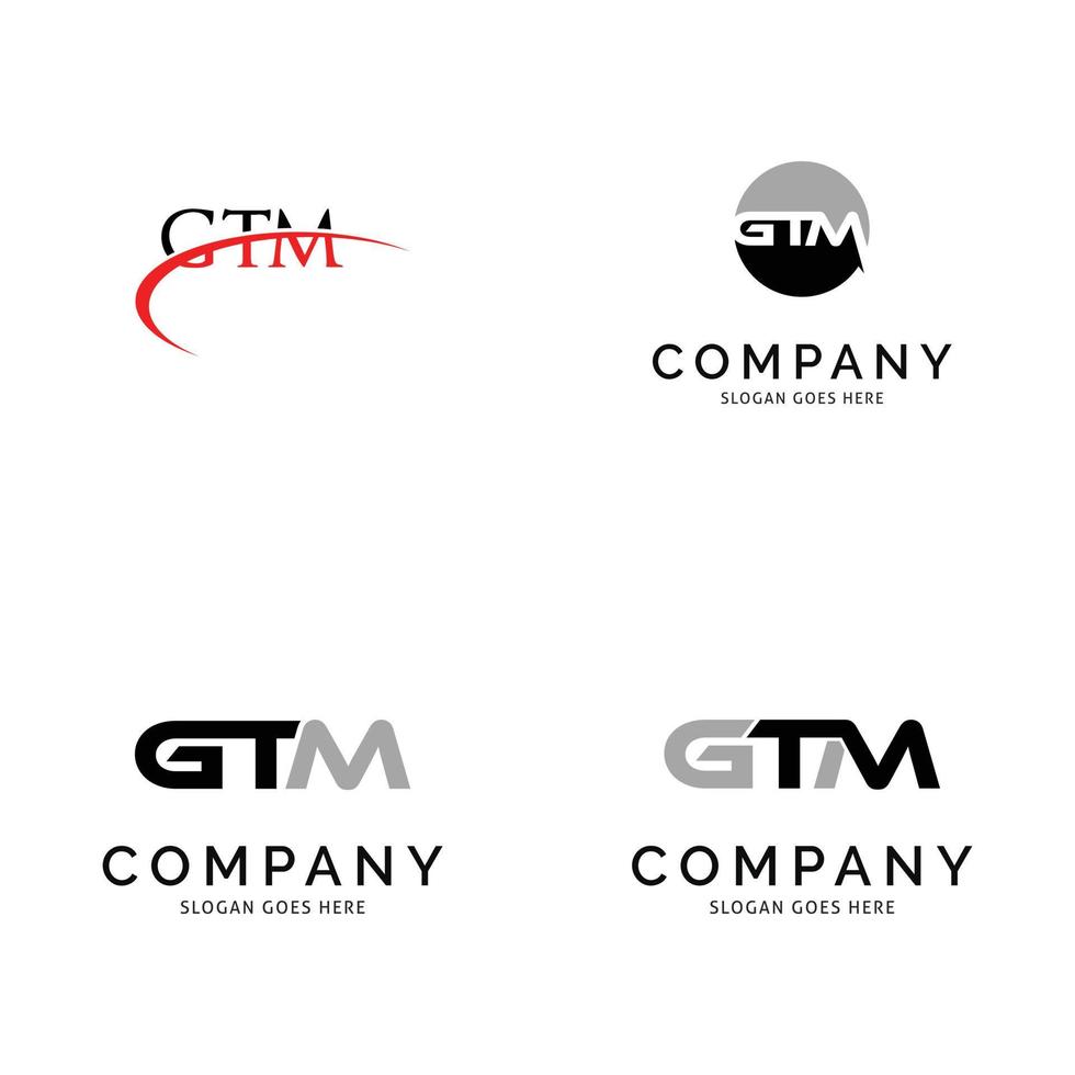 Set of Initial Letter GTM Icon Vector Logo Template Illustration Design