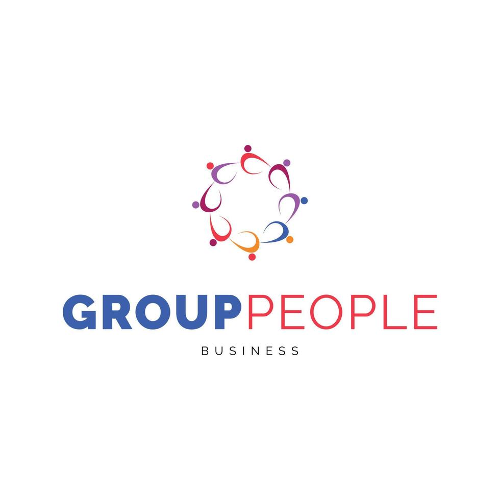 Group People Icon Logo Design Template vector