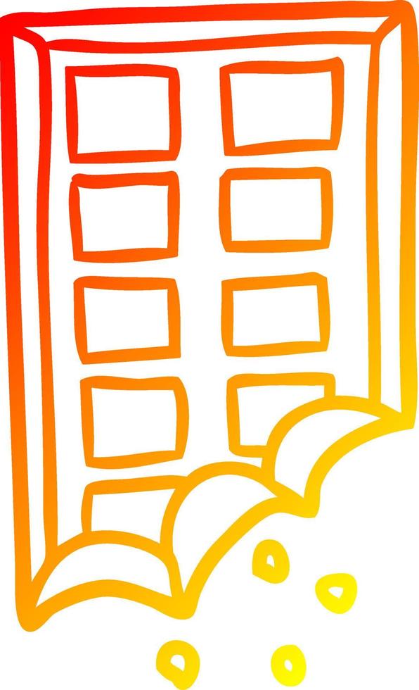 warm gradient line drawing bar of chocolate vector