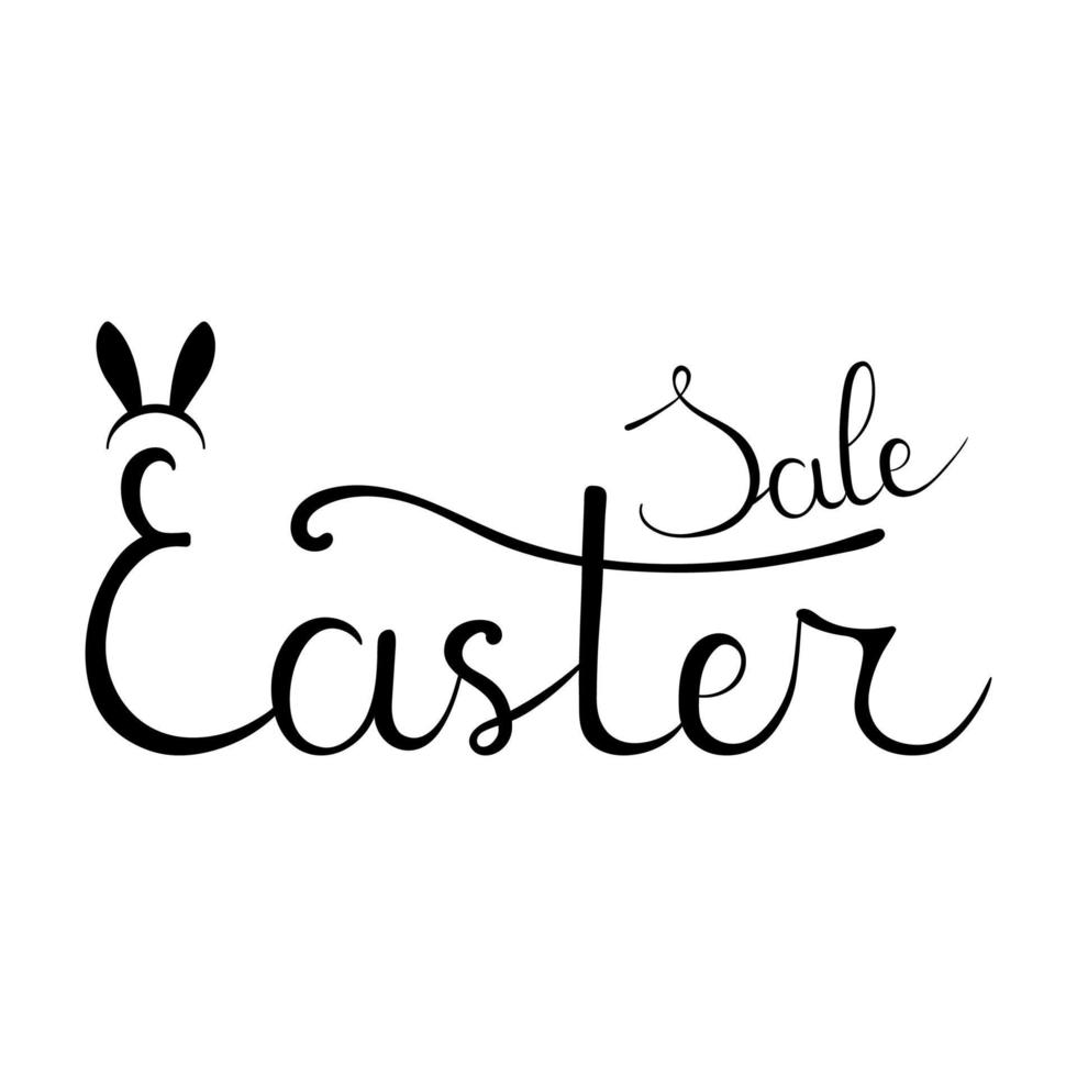 venta de pascua letras de caligrafía dibujadas a mano. para descuento, volante, folleto. ilustración vectorial para su diseño, web. vector