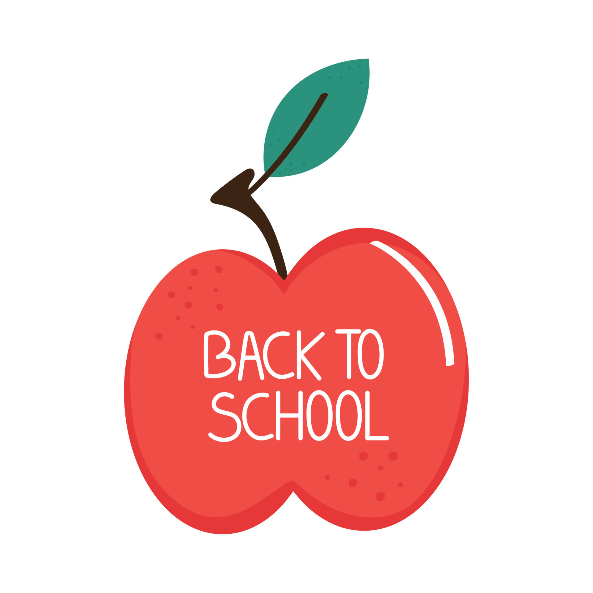 back to school in apple 10478772 Vector Art at Vecteezy