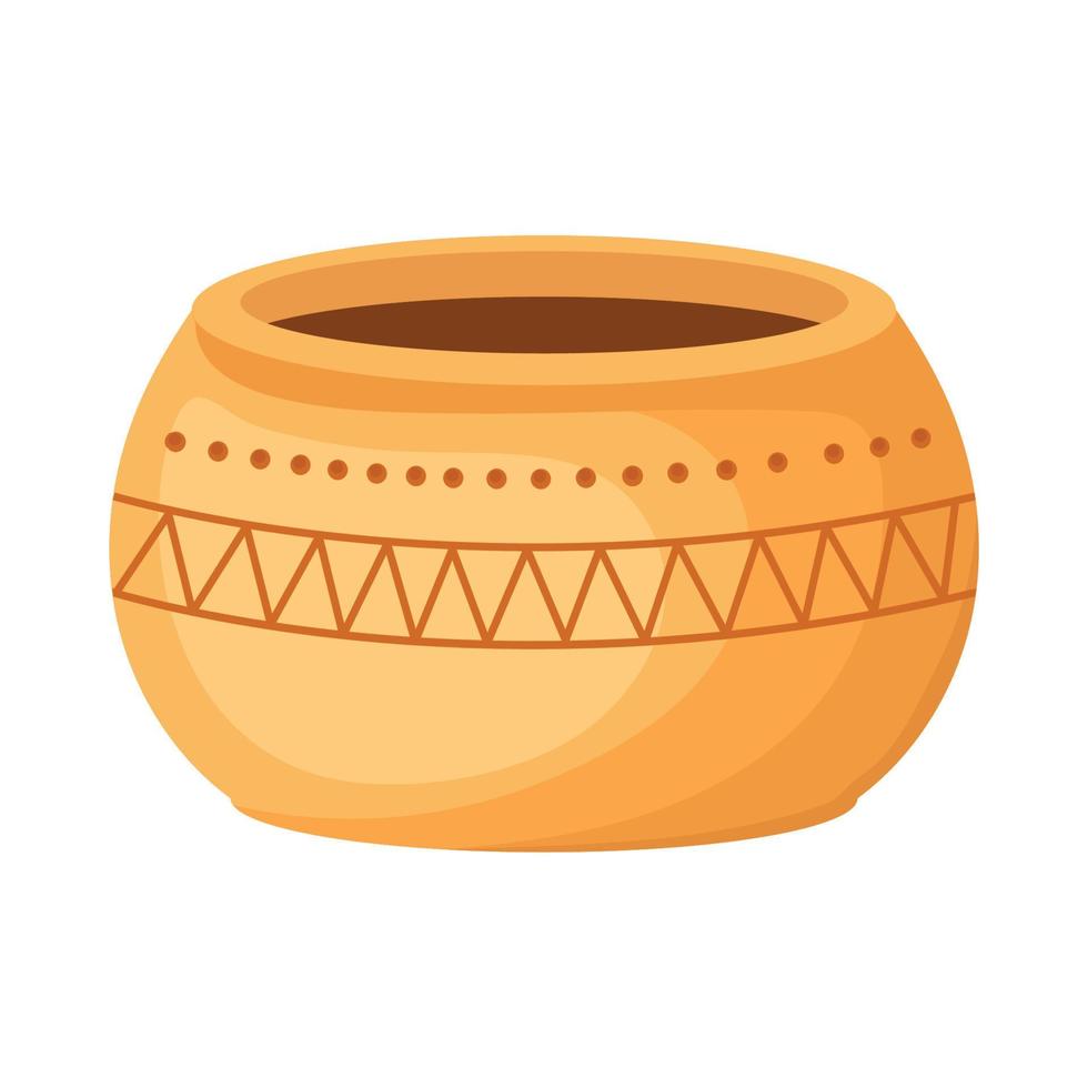 golden bowl utensil vector