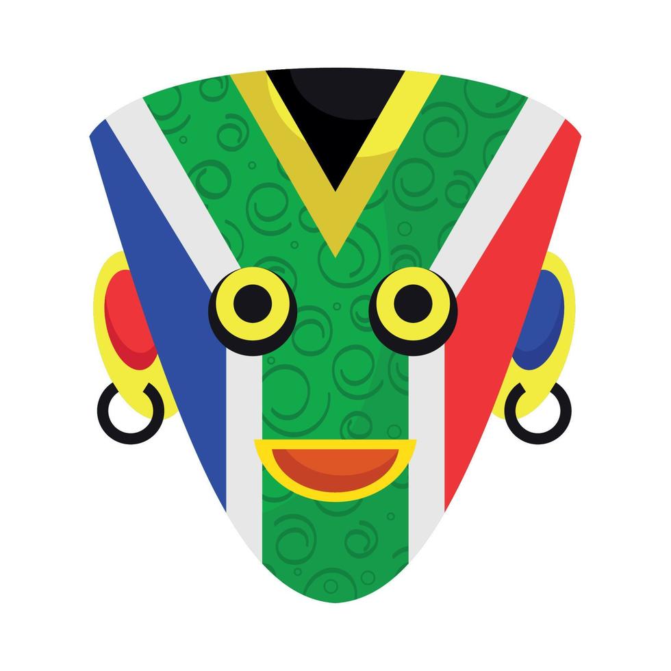 bandera de sudáfrica en máscara vector
