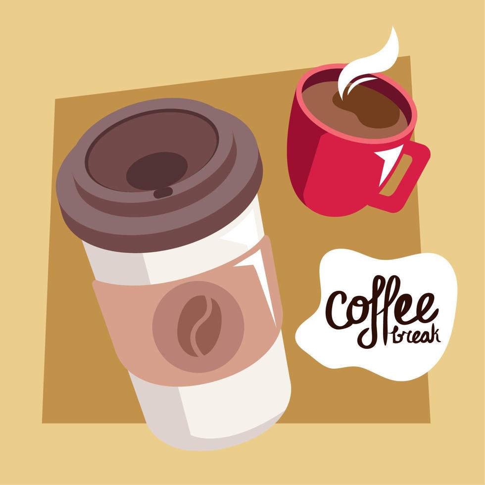 coffee break lettering vector