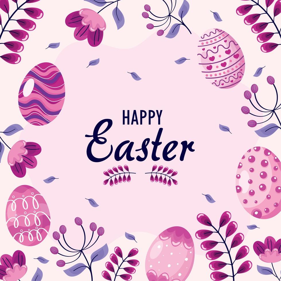 happy easter poster vector