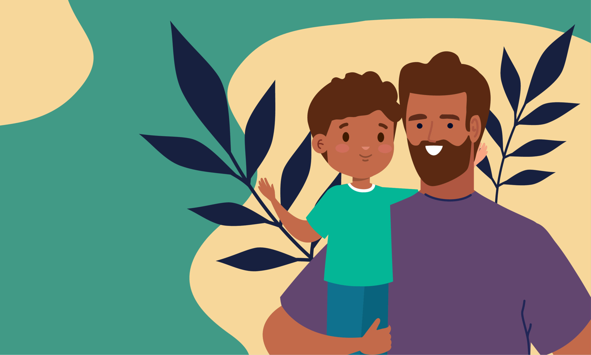 daddy lifting son 10478883 Vector Art at Vecteezy