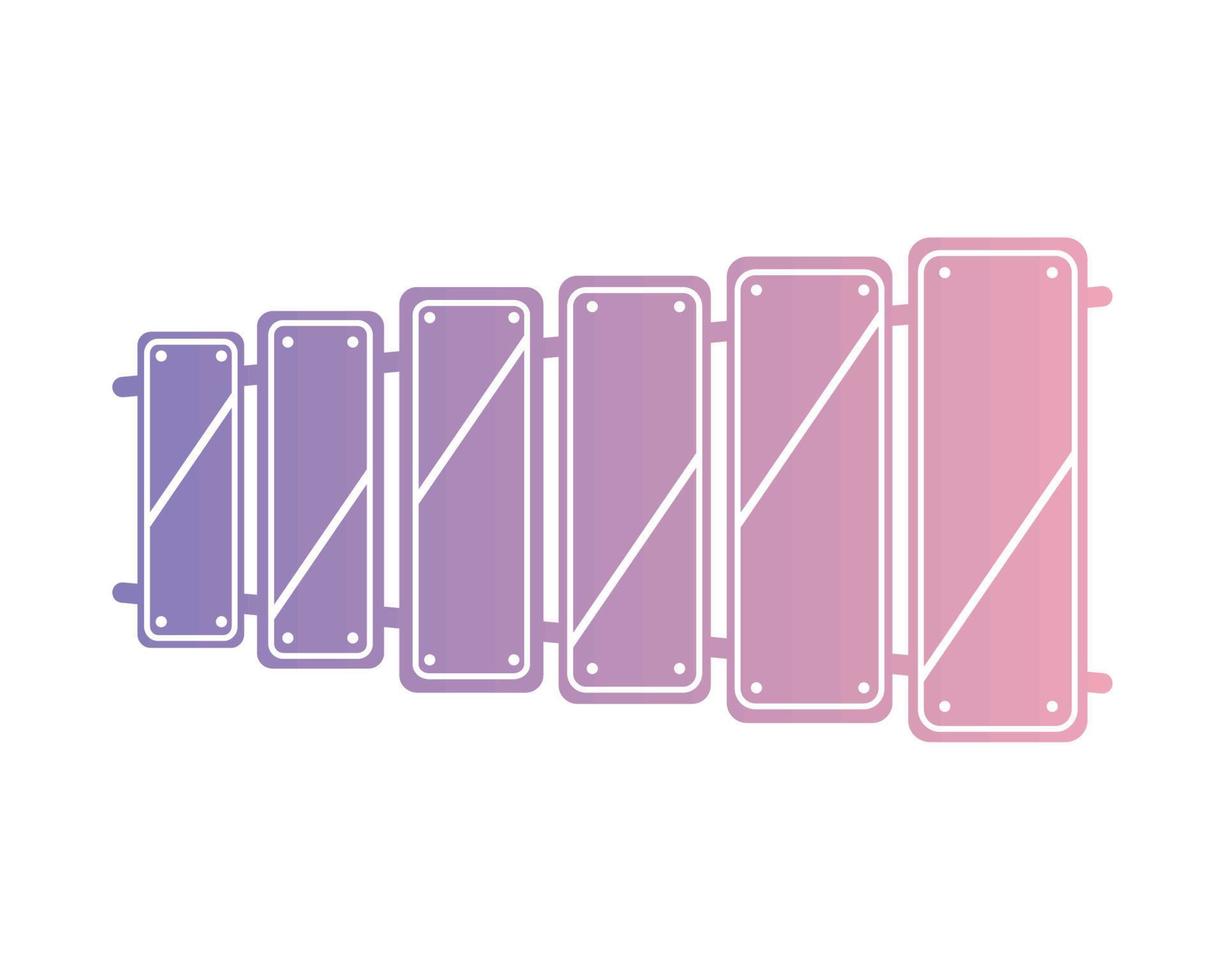 lilac xylophone musical instrument vector