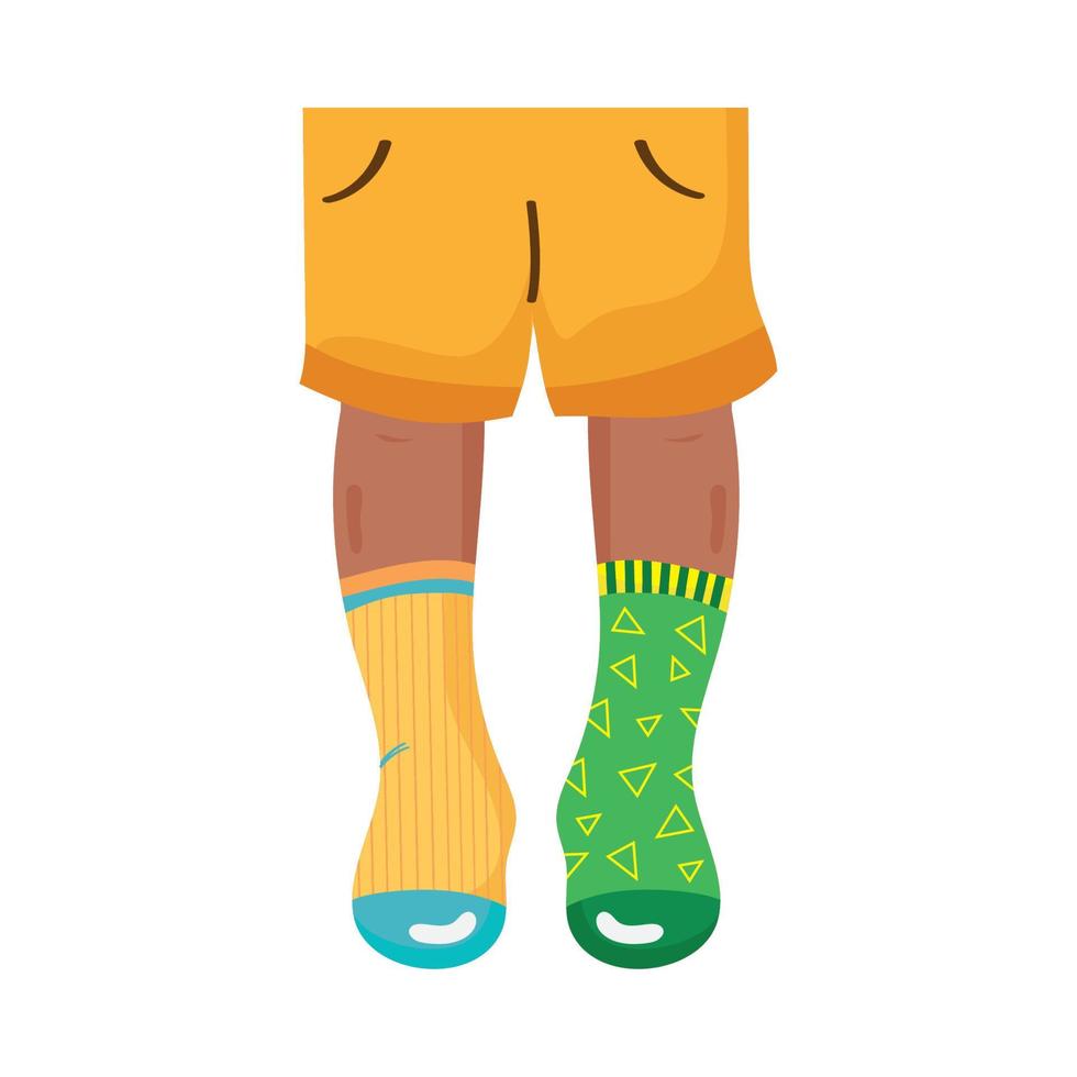 down syndrome kid legs vector