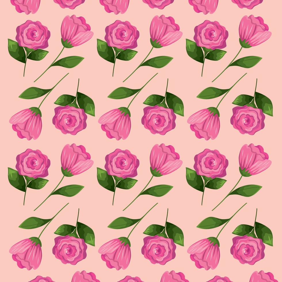 rosas flores patrón de fondo vector