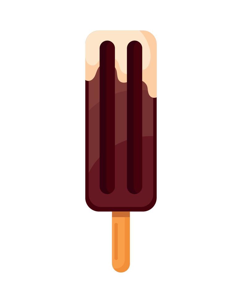 palito de helado de chocolate vector