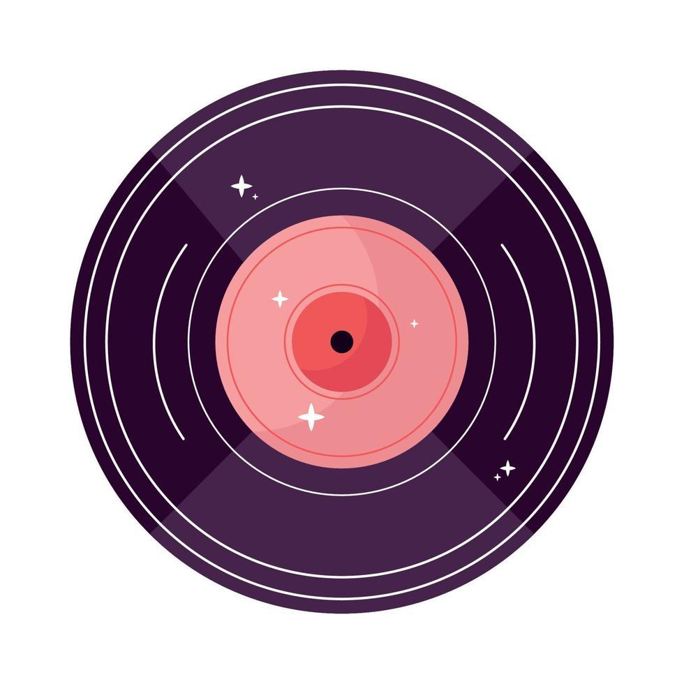 vinyl disk retro style vector