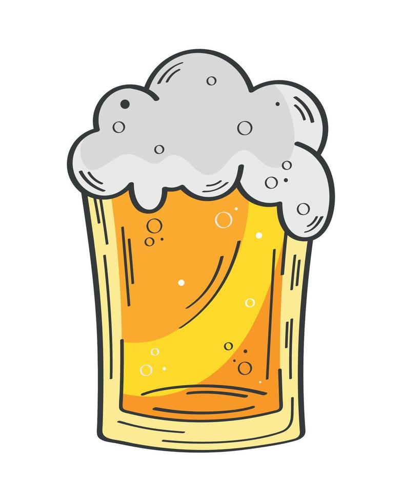 glass with beer vector