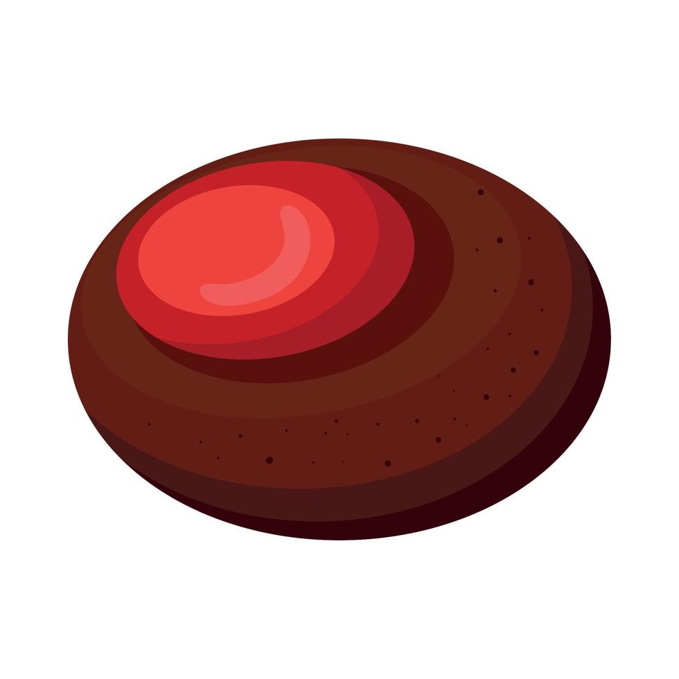 delicious chocolate ball dessert vector