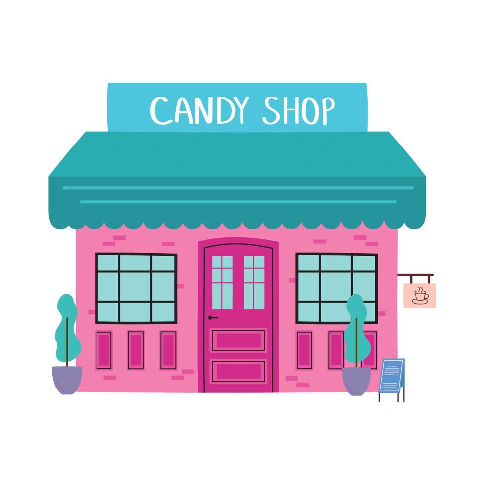 candy shop facade vector