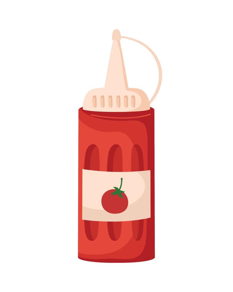 botella de salsa de tomate vector