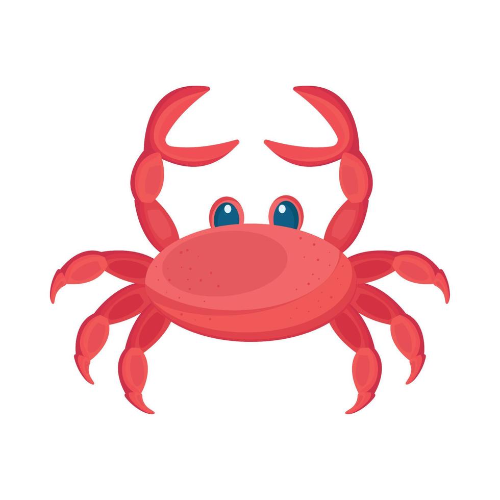 red crab animal vector