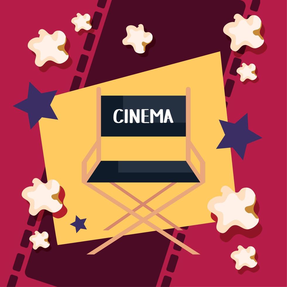 director chair with stars vector