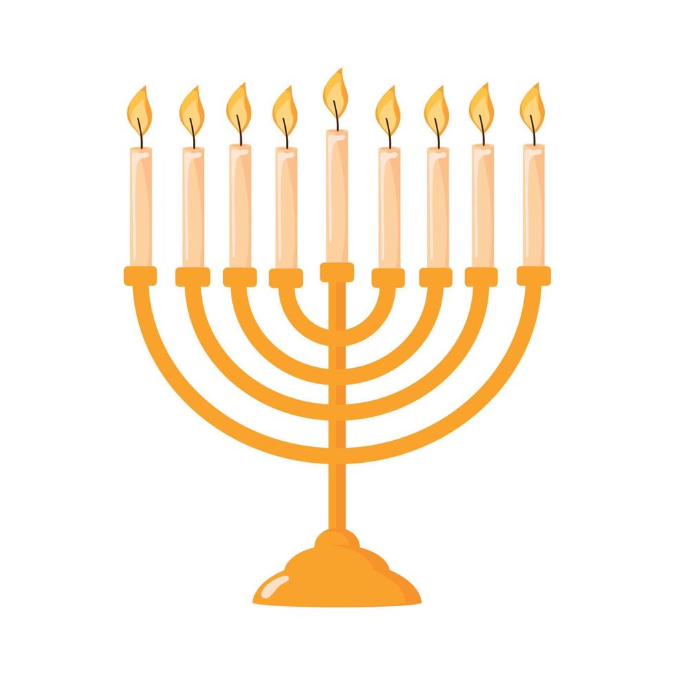 golden chandelier with candles vector