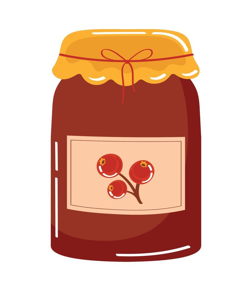 sweet jam preserve pot vector