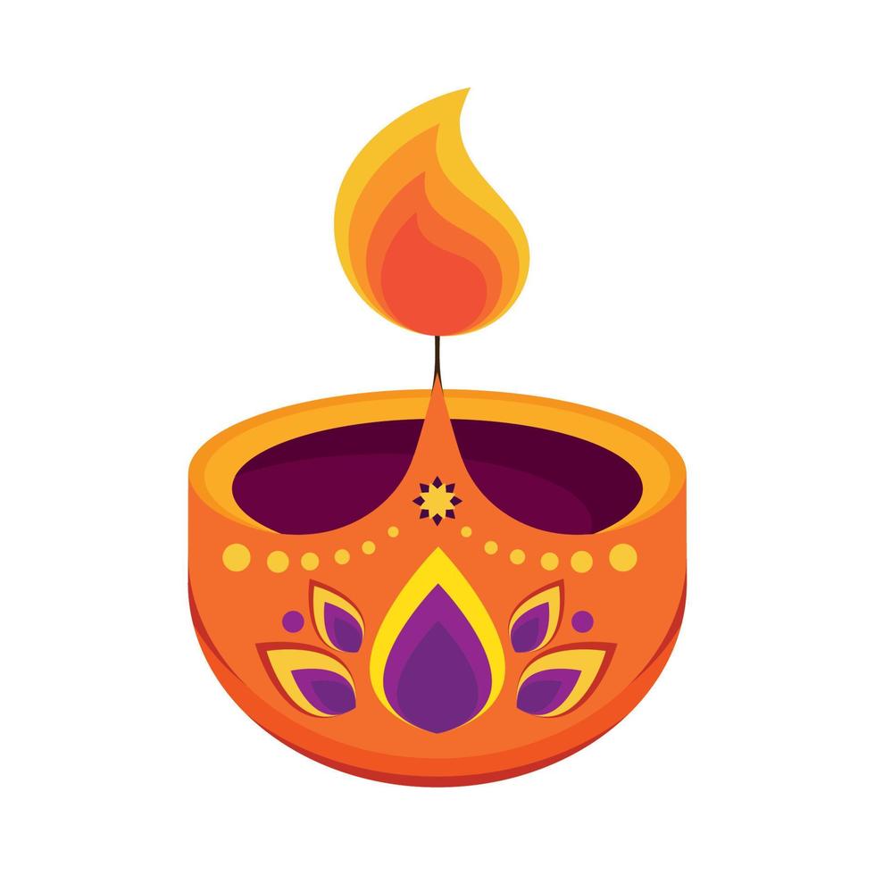 india culture candle vector