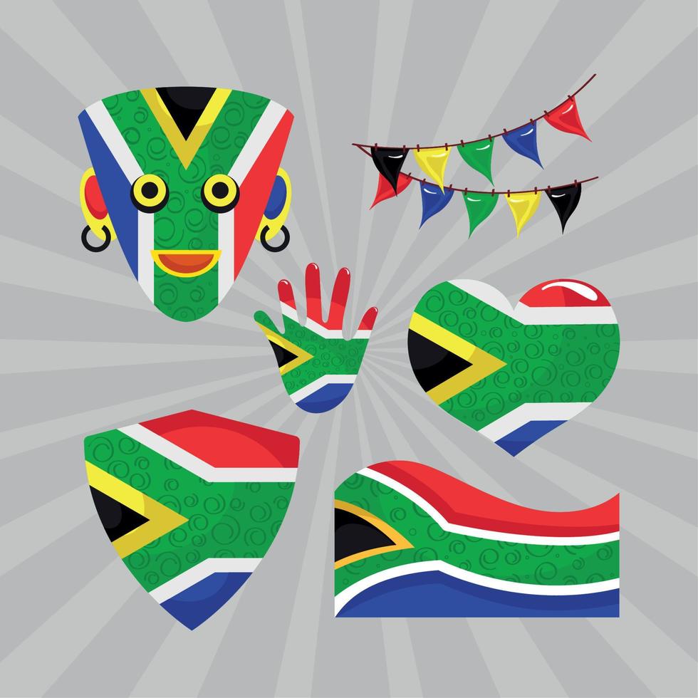 six heritage day icons vector
