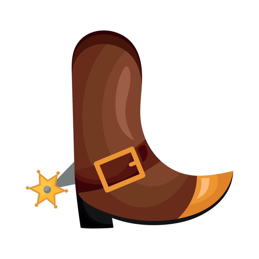 cowboy boot with spurs vector