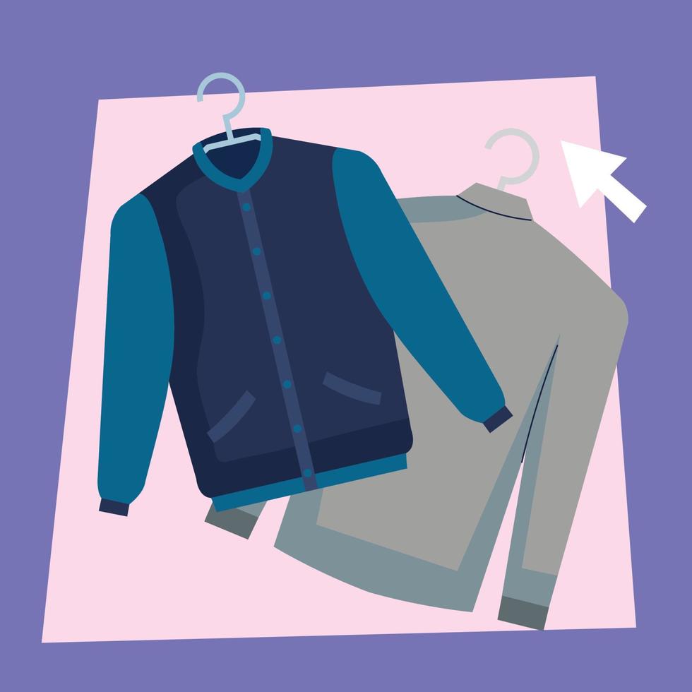 male jacket and coat vector