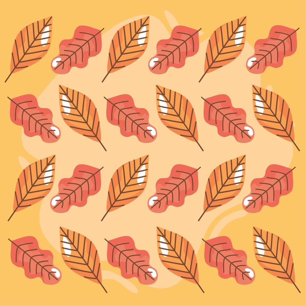 orange autumn season pattern vector