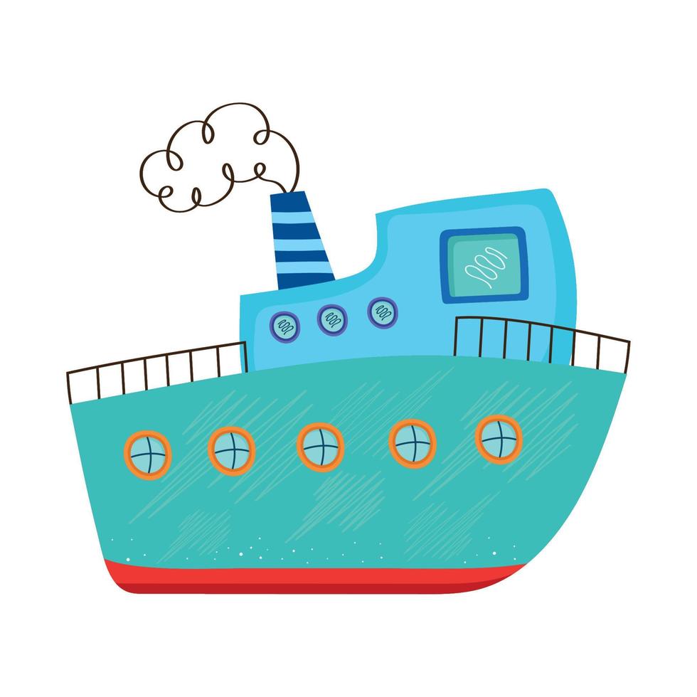 steam boat travel vector