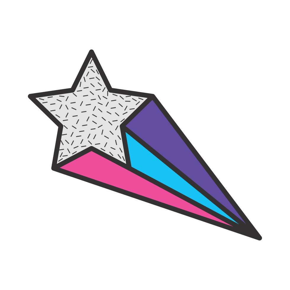 star nineties style vector