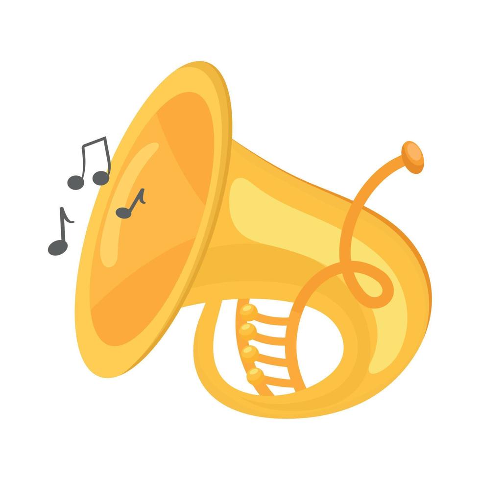 horn musical instrument vector