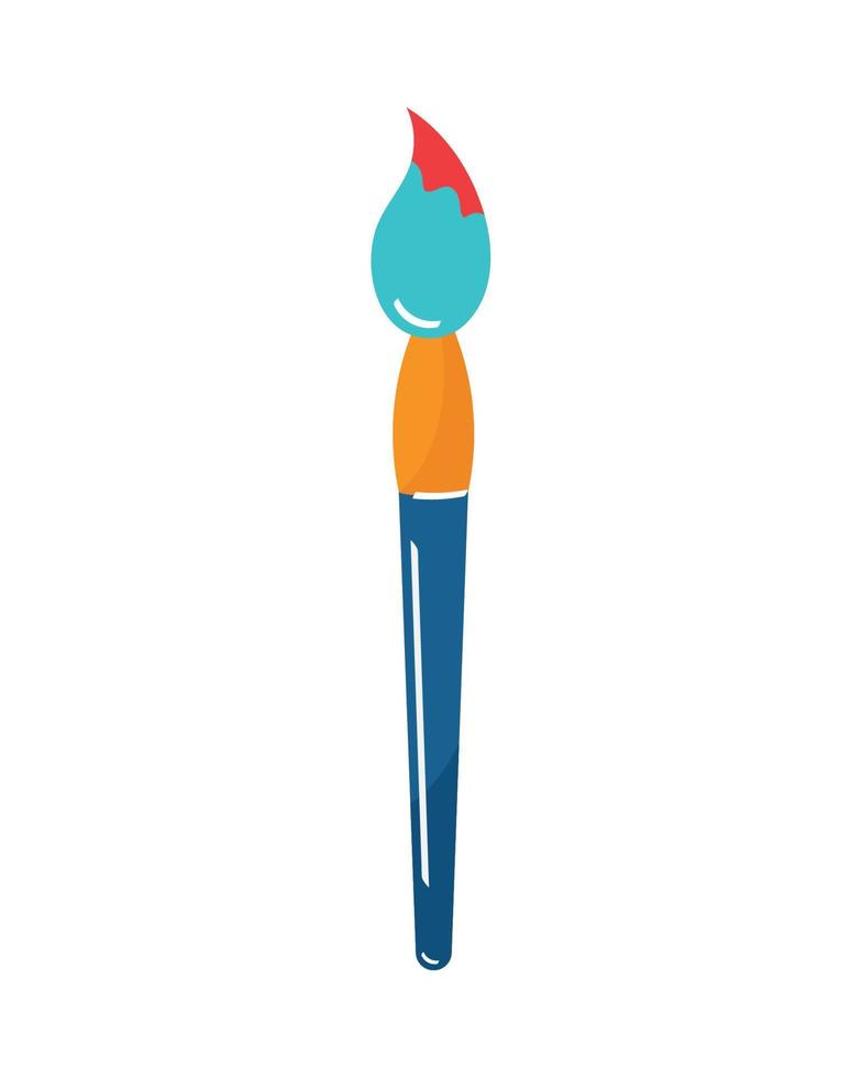 paint brush school supply vector