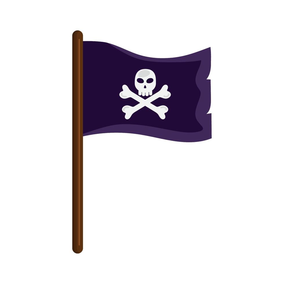bandera pirata con calavera vector