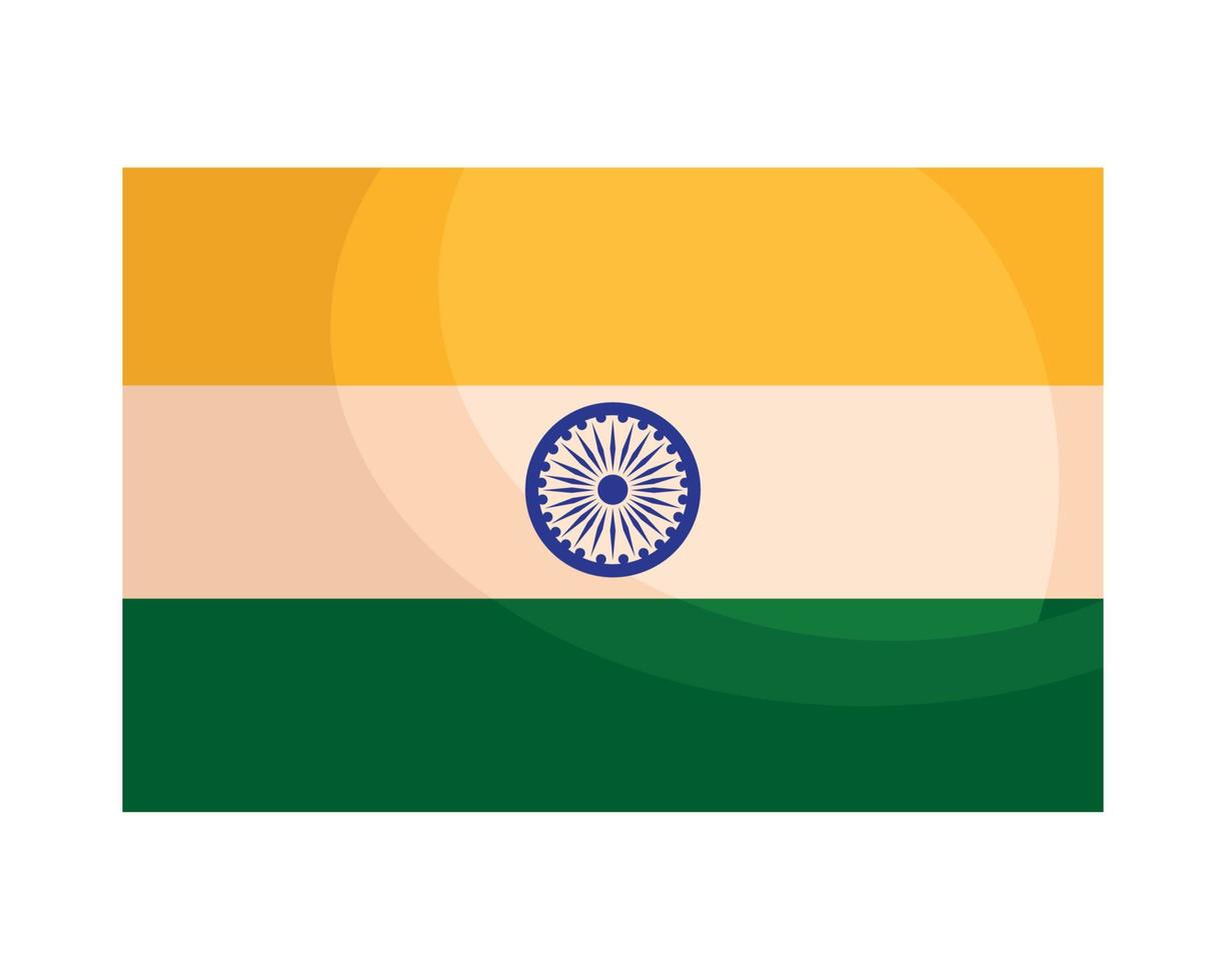 emblema del país de la bandera india vector