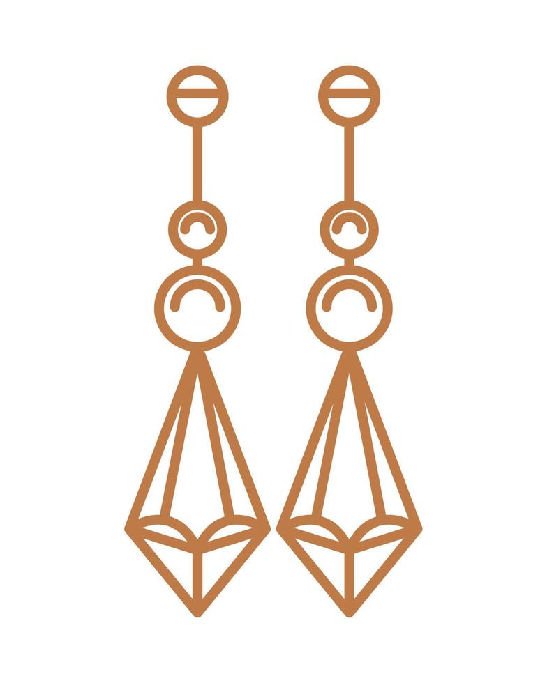 earrings with quartz vector