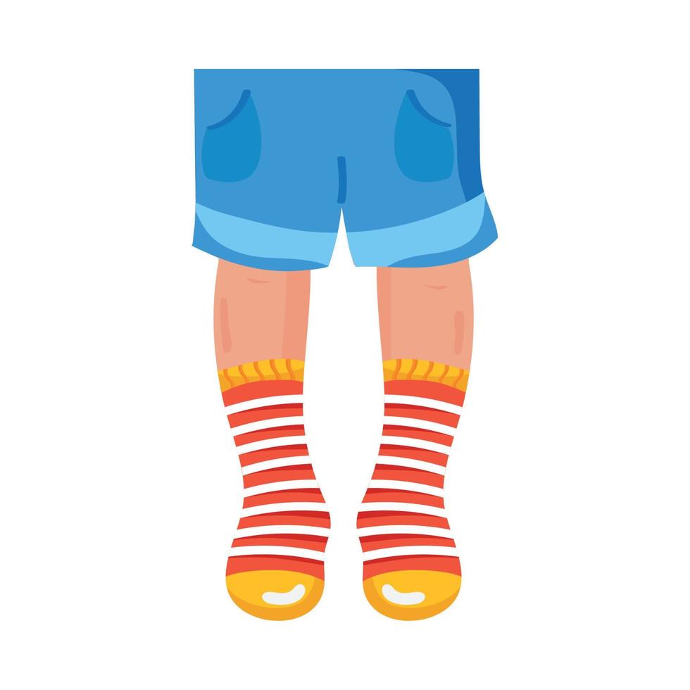 legs kid with socks vector