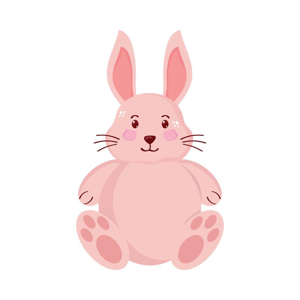 cute rabbit little animal vector