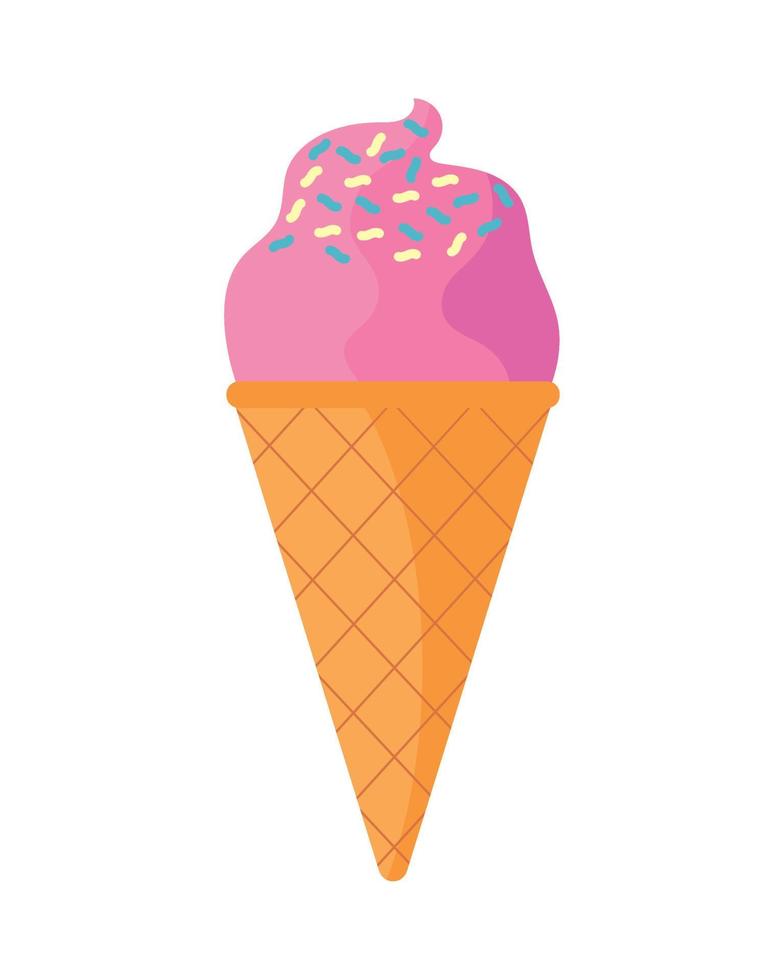 helado rosa vector