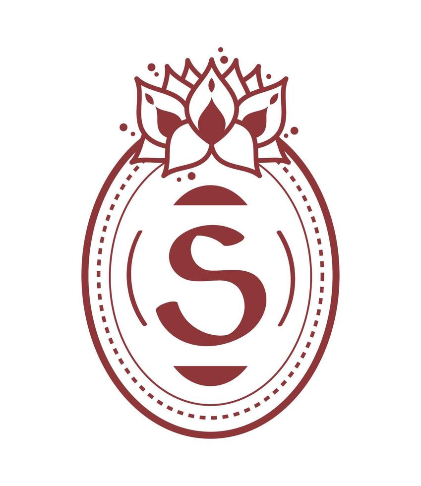 spa emblem oval frame vector