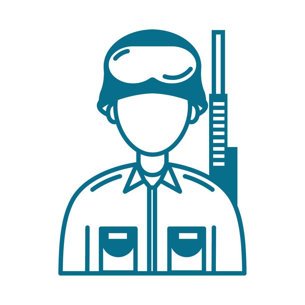 professional soldier worker vector