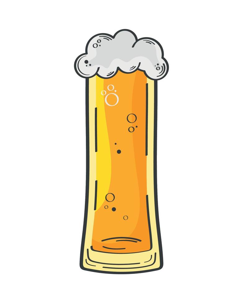 golden beer glass vector