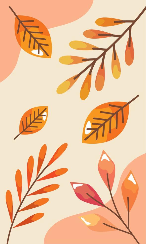 autumn season postcard vector