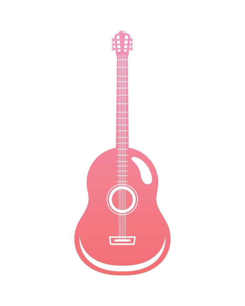 instrumento de guitarra roja vector