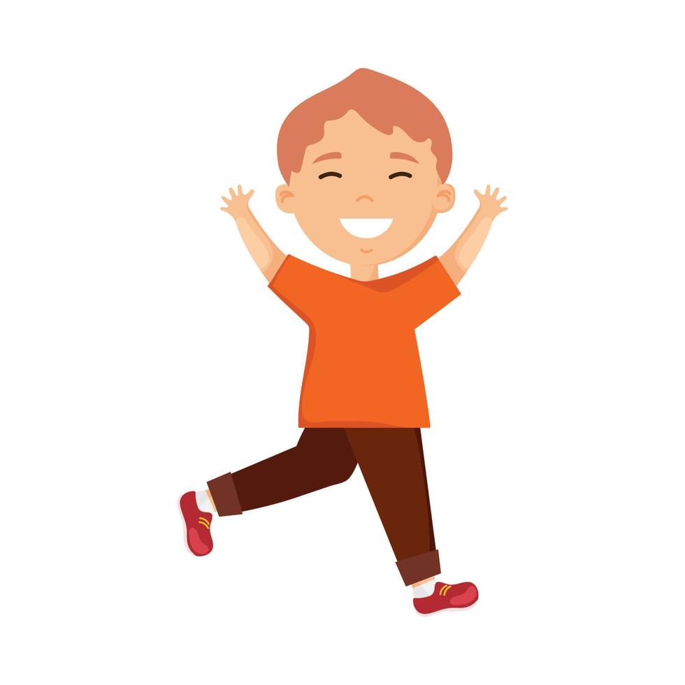 happy redhead boy vector