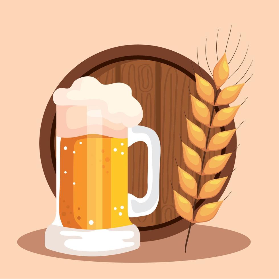 beer jar and spike vector