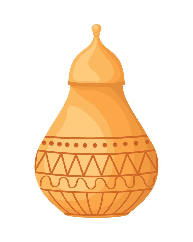 golden pot utensil vector